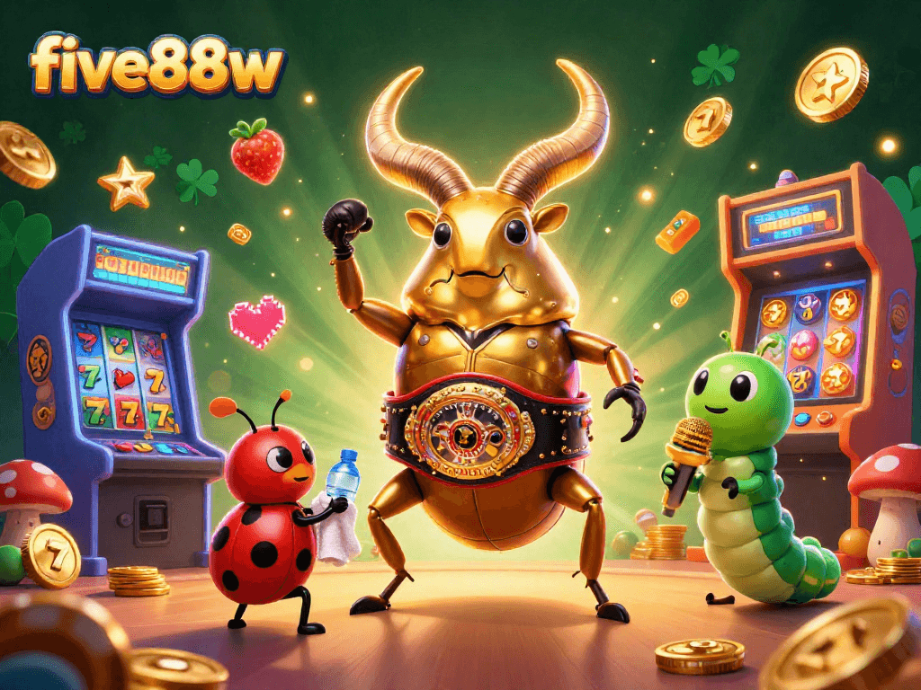 Engage in thrilling gameplay at five88w with vibrant characters in a colorful casino atmosphere.
